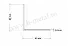 Cornier aluminiu 30x30x2.0 mm 1
